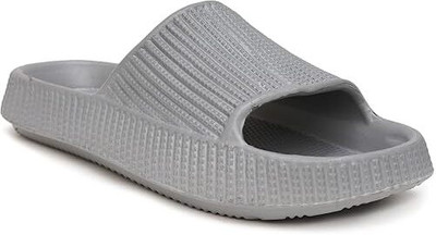 Footsace Men Slides(Grey , 6)