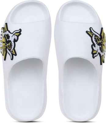KAPYANSH Men Slides(White , 10)