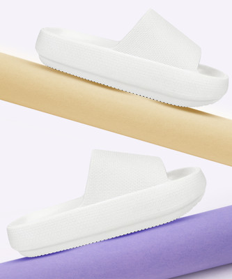 Kraasa Men Slides(White , 10)