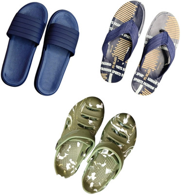 BLIBBERS Men Slippers(Blue, Blue, Green , 9)