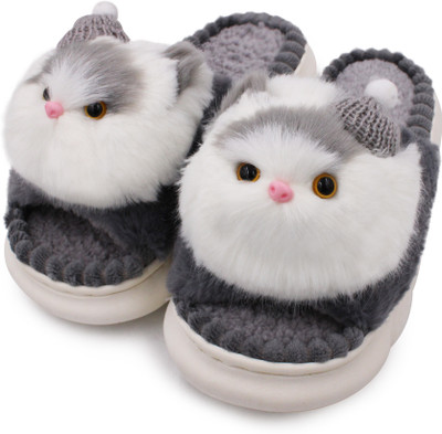 VRITRAZ Women Slippers(Grey , 6)