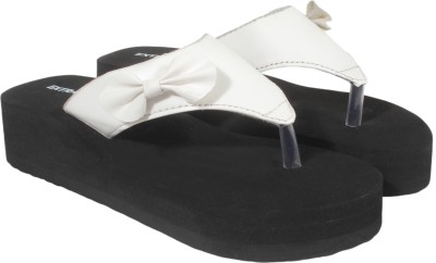 Exl Women Flip Flops(White , 6)