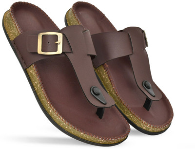 HRW Men Slippers(Brown , 10)