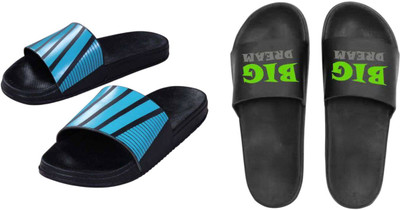 nvisan Men Slides(Blue, Green , 6)