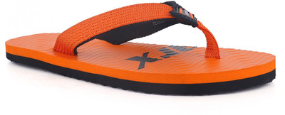 Sparx Men Flip Flops(Black, Orange , 10)