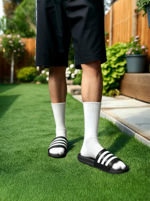 ADIDAS Men ADILETTE COMFORT Slides(Blue , 10)