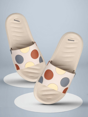 slipover Women Slides(Beige , 8)