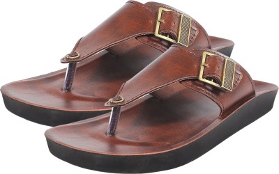 TRUMP Men Slides(Brown , 7)