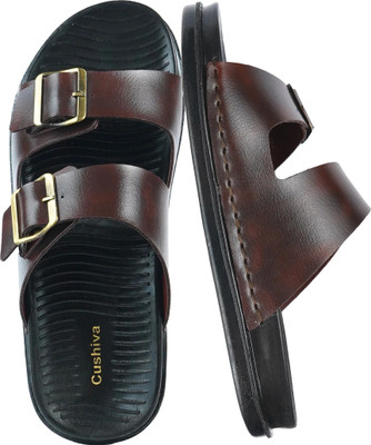Cushiva Men Slippers(Brown , 10)