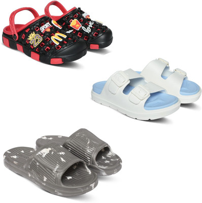 Acorn Men Slides(Red, Blue, Grey, White , 7)