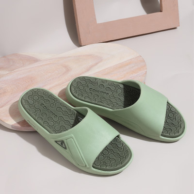 Chupps Women Nova Sea Green Olive Slides Soft Lightweight Flip Flops For Slippers(Olive , 5)