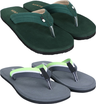 KUNTO Men Flip Flops(Multicolor , 10)