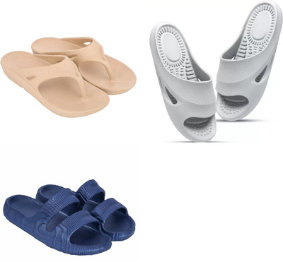 Feel alive Men Slippers(Multicolor , 7)