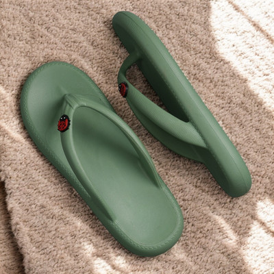 Free Kicks Women Slippers(Olive , 6)