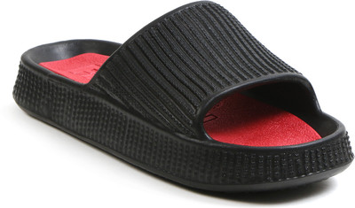 AROSY Men Slides(Black , 4)