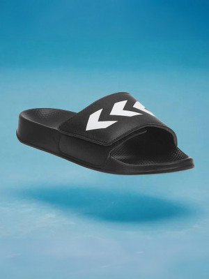 HUMMEL Men Slides(Black , 6)