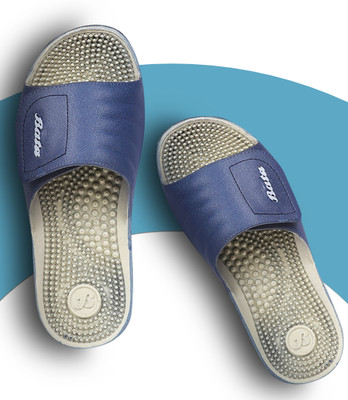 Bata Men Slides(Blue, Beige 8)