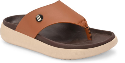 Roadster Men Flip Flops(Tan , 10)