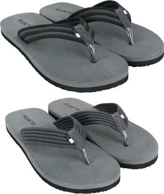 KUNTO Men Flip Flops(Multicolor , 6)