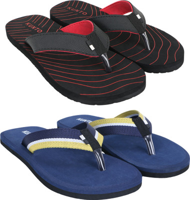 KUNTO Men Flip Flops(Multicolor , 10)