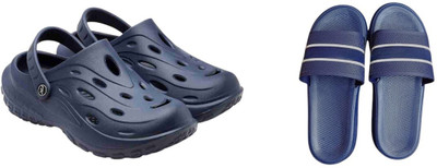 BLIBBERS Men Slides(Navy, Blue , 7)