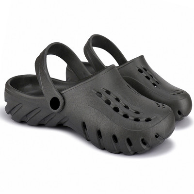 Earton Men Flip Flops(Black , 6)