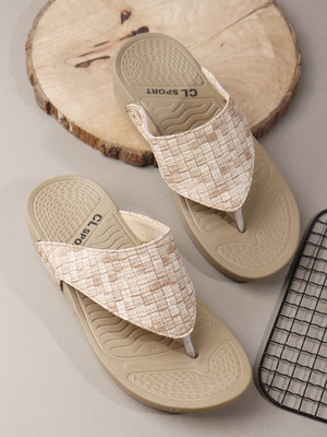 CARLTON LONDON Women Flip Flops(Beige , 6)