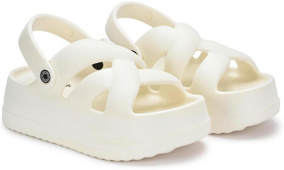 JUVILITE Women Flip Flops(White , 8)