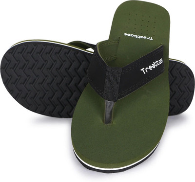TREATTOES Men T109 Stylish Ortho Care Slipper Orthopedic Diabetic Comfort Soft Doctor Dr House Flip Flops(Green , 8)