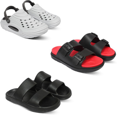 Acorn Men Slides(White, Red, Black , 7)