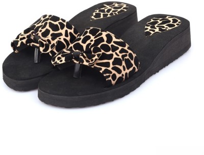 SRD Women Slippers(Black , 5)