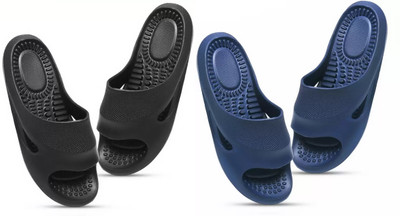 ventus Men Slides(Black, Blue , 6)