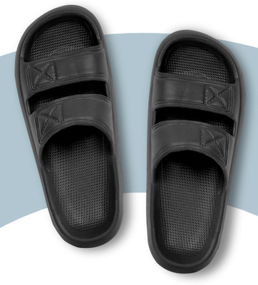 TieFit Men TieFit SuperLite and Breathable Soft Slide for Men Casual Daily Wear Slippers Slides(Black , 10)