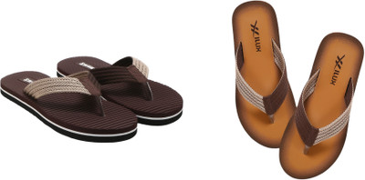 Hilux Men Slippers(Brown, Tan , 10)