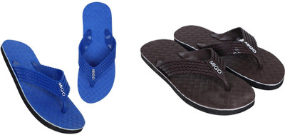 MIGOLITE Men Flip Flops(Blue, Brown , 10)