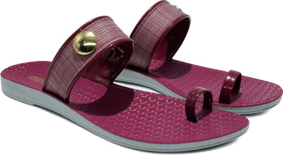 asian Women Flip Flops(Brown , 5)