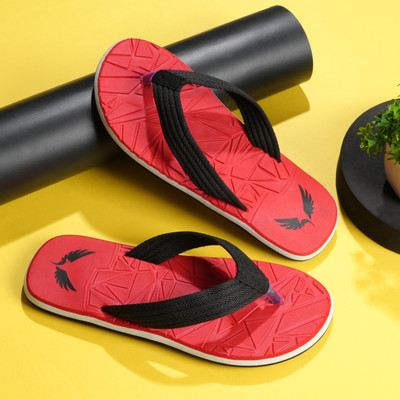 Lite Hawks Men Orthopedic Doctor Flip Flop | Lightweight Pain Relief for Boys Slippers(Red , 7)