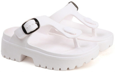 Feet Runner Women Clogs(White , 4)