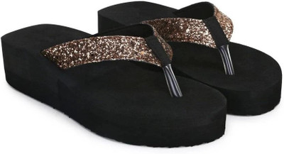 ASHUMAN Women Premium Extra Soft Daily use Comfortable Slippers for Women Slippers(Gold , 6)