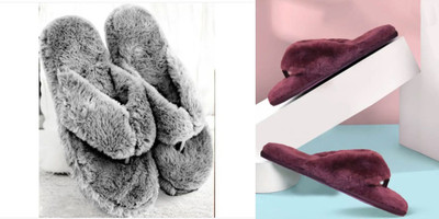 rexizone Women Flip Flops(Maroon, Maroon , 6)