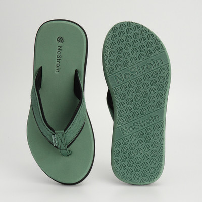 NoStrain Men Slippers(Green , 10)
