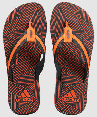 ADIDAS Men Slides(Orange, Black , 10)