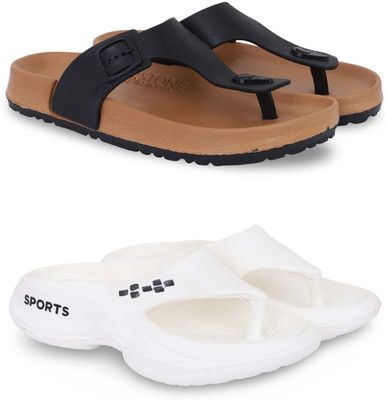 Pampy Angel Men Slippers(Beige, White , 6)