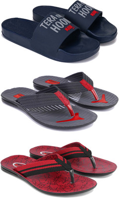 DRACKFOOT Men Slippers(Red , 8)
