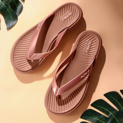 FLITE Women Flip Flops(Copper , 6)