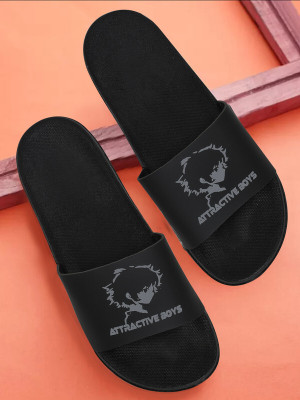 Cloker Men Slides(Black, Grey , 8)
