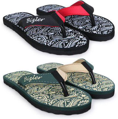 BIZLER Women Soft Ortho Slippers | Lightweight, Non-Slip & Stylish Daily Wear Slippers(Multicolor , 6)