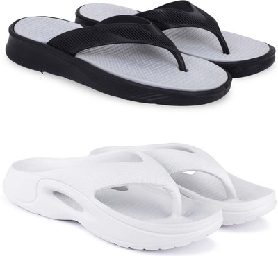 Kapani Fashion Men Slippers(Grey, White , 8)