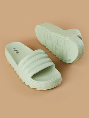 Ginger by Lifestyle Women Slides(Green , 8)
