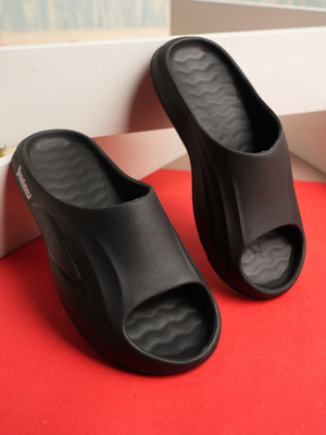 Roadster Men Flip Flops(Black , 10)